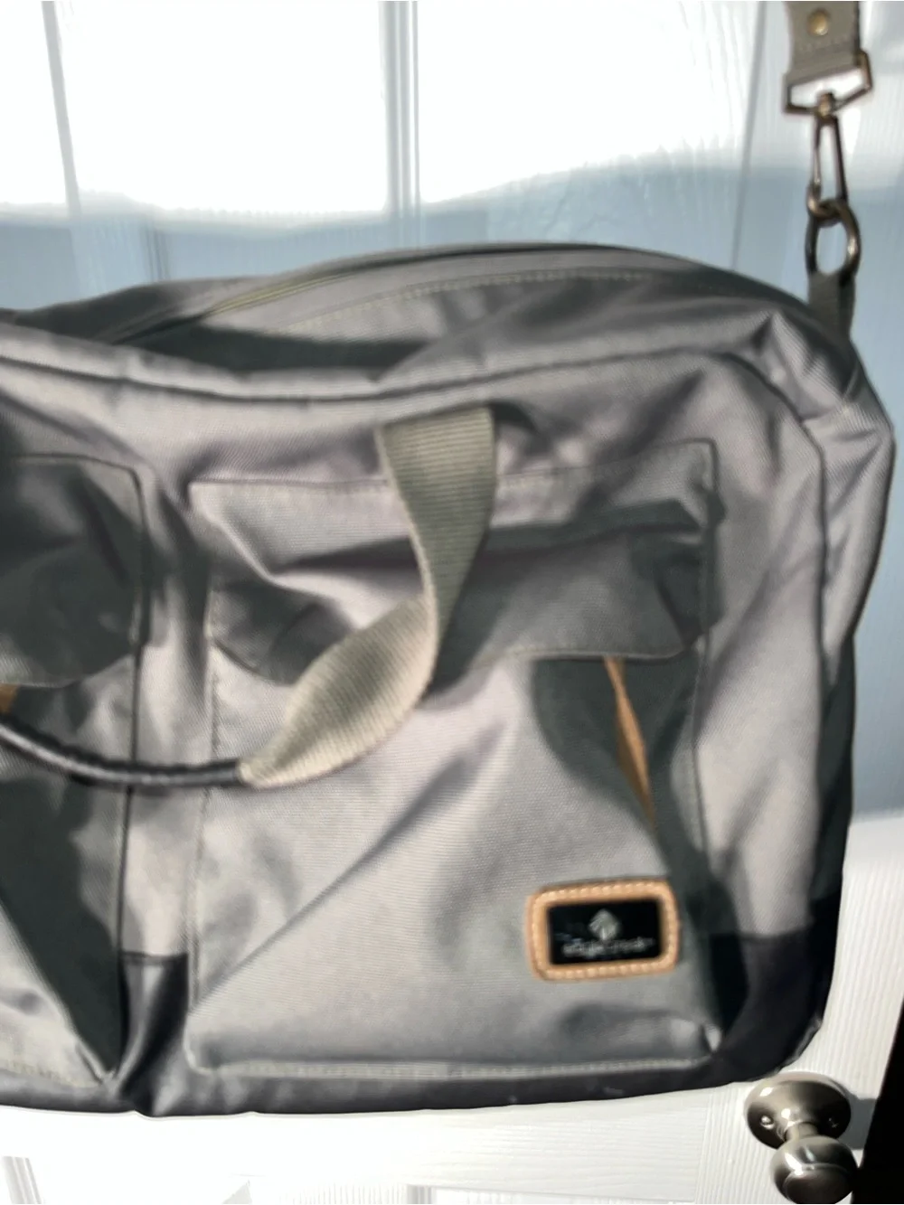 Eagle Creek Carry On Duffle Weekender CorDura Fabric Green Gray